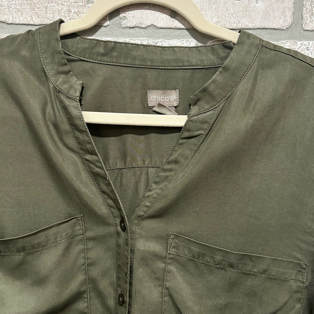 Chico’s - Green - Button Down - image 2